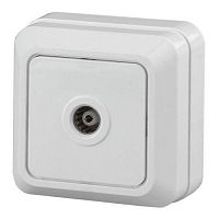 Розетка телевизионная одиночная TV ОП Quadro 2-301-01 IP20 бел. Intro Б0027658