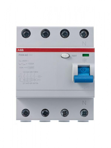Выключатель дифференциального тока (УЗО) 4п 40А 30мА тип AC F204 ABB 2CSF204001R1400 фото 2