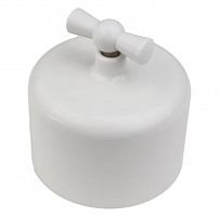 Выключатель 1-кл. R пластик бел. Bironi R1-210-21