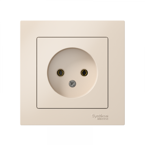 Розетка 1-м СП AtlasDesign 16А IP20 без заземл. в сборе беж. SE ATN000240 фото 2