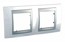 Рамка 2-м CП Unica Top нордик/алюм. SchE MGU66.004.092