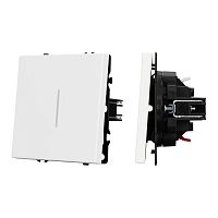 Выключатель 1-кл. ARL NOBE SWT-MK01-SFPL-L-WH 10А 250В подсветка софт-тач бел. кварц Arlight 054232(1)