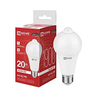 Лампа светодиодная LED-A65 ИД-PRO 20Вт 4000К E27 1900лм 230В 5м 35сек с инфракрасным датчиком и датчиком освещенности IN HOME 4690612067810