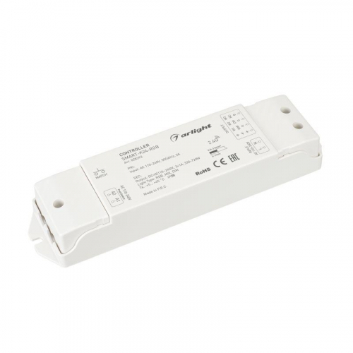 Контроллер SMART-K24-RGB (230В 3х1А 2.4G) (IP20 пластик) Arlight 028293