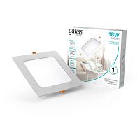 Светильник светодиодный Basic Downlight 18Вт 4000К IP20 1600лм 170х26 170-260В монтаж. квадрат бел. 1/60 GAUSS 9031420218
