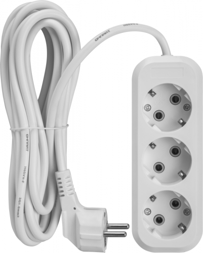 Удлинитель 3х2м с заземл. 16А IP20 90 516 OPE-S-03-200-E-3x1 бел. ОНЛАЙТ 90516 фото 3