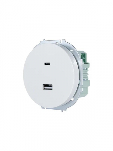Розетка 1-м СП OSEN TC+ USB разъем бел. LEZARD 743-0288-192TC фото 2
