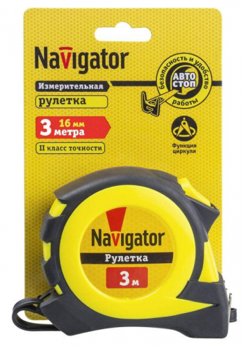 Рулетка 80 259 NMT-Ru02-A-3-16 3мх16мм автостоп Navigator 80259 фото 2