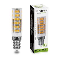 Лампа светодиодная LB-433 7Вт JCD 4000К E14 230В FERON 25899