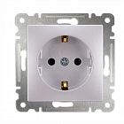 Розетка 1-м СП Karea 16А IP20 с заземл. механизм жемчуж. Makel 57100028