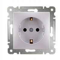 Розетка 1-м СП Karea 16А IP20 с заземл. механизм жемчуж. Makel 57100028