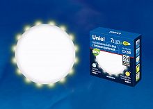 Лампа светодиодная LED-GX53-7W/4000K+3000K/GX53/FR PLB02WH 7Вт матовая 3000К тепл. бел. GX53 торц. подсветка (упак. картон) Uniel UL-00006496