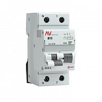 Выключатель автоматический дифференциального тока 2п B 13А 100мА тип A 6кА DVA-6 Averes EKF rcbo6-1pn-13B-100-a-av