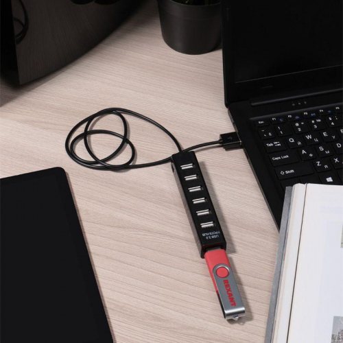 Разветвитель USB на 7 портов черн. Rexant 18-4107 фото 7