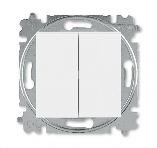 Выключатель 2-кл. СП Levit IP20 бел./бел. ABB 2CHH590545A6003