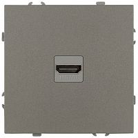Розетка HDMI СП Galaxy 16А IP20 250В титан Эра Б0070800