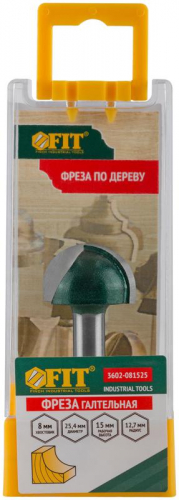 Фреза пазовая галтельная DхHхL=25.4х15х47мм FIT 3602-081525 фото 4