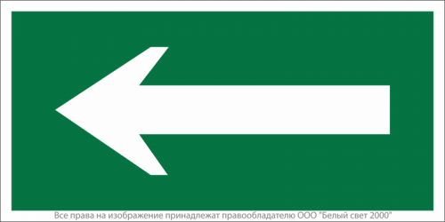 Знак безопасности NPU-3015.N01"Движение к выезду" Белый свет a25480