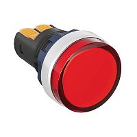 Индикатор сигнальный со встроен. диодом 220В зажим Plug-In алюм. красн. DKC M22L-F220RAP