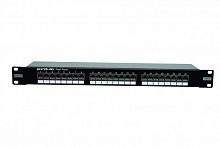 Патч-панель 19дюйм моноблочная кат.6 FTP 1U 24 порта черн. Eurolan 27B-F6-24BL