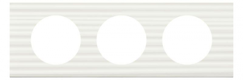 Рамка 3-м Celiane Corian бел. рельеф Leg 069013