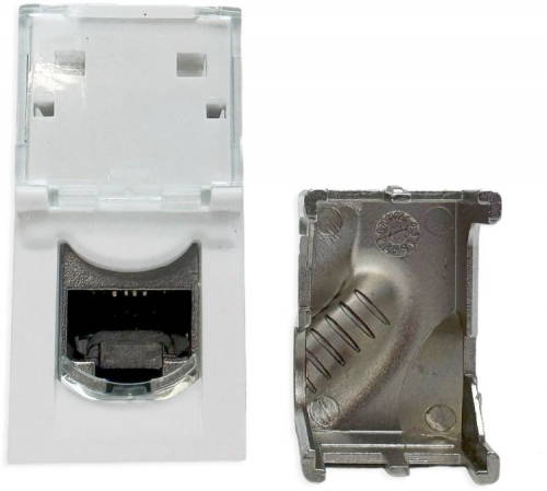 Компьютерная розетка RJ45, FTP, CAT6, 45х22,5 мм (mosaic), toolles, белая Filum FL-FP114-C6