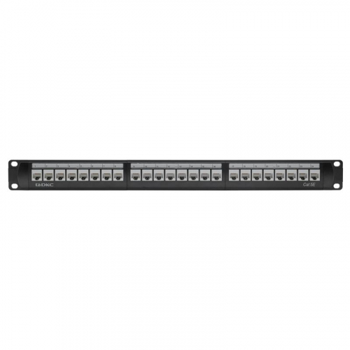 Патч-панель 19дюйм 1UCAT5E 24 модуля RJ45 неэкранированная DKC RN5PPU24 фото 3