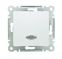 Выключатель 1-кл. СП Lillium IP20 с подсветкой механизм бел. Makel 30001021