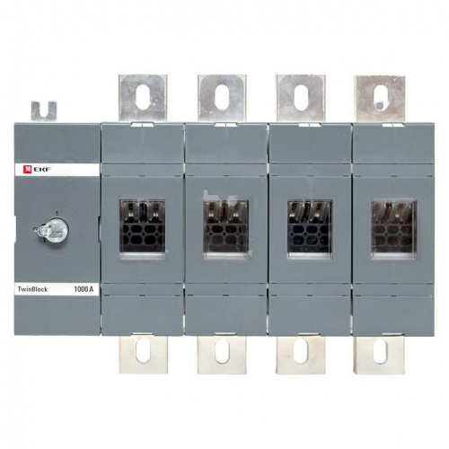 Рубильник 4п 1000А без рукоятки управления TwinBlock EKF tb-s-1000-4p фото 2