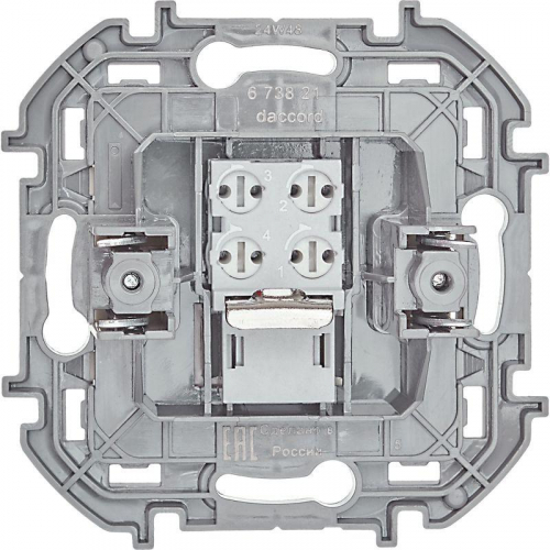 Розетка телефонная Inspiria RJ11 механизм сл. кость IEK 673821 фото 4
