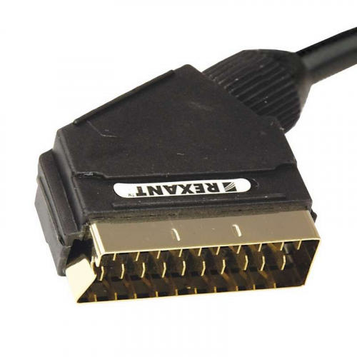Шнур SCART Plug - SCART Plug 21pin 3м (GOLD) Rexant 17-1125