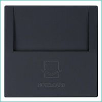Выключатель карточный СП FD 10А IP20 250В отельный с накладкой механизм черн. матов. soft touch Jasmart FD6209PBM