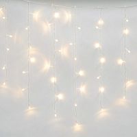 Гирлянда светодиодная "Бахрома" ULD-B20007-480/DTA/RC WARM WHITE IP44 20м 480LED тепл. бел. с пультом провод прозр. Uniel UL-00008560