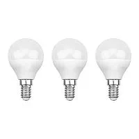Лампа светодиодная 9.5Вт GL шар 4000К E14 903лм (уп.3шт) Rexant 604-038-3