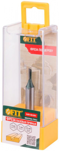Фреза пазовая прямая с одним лезвием DхHхL=3х10х51мм FIT 3600-081003 фото 3