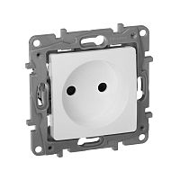 Розетка 1-м СП Etika 16А IP31 250В 2P без заземл. защ. шторки немецк. стандарт винтов. клеммы механизм бел. IEK 672234