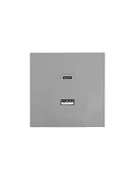 Розетка Type-C+ USB разъем СП ZIMA IP20 сер. матов. LEZARD 704-7488-192TC