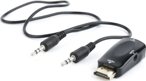 Адаптер интерфейсов 1920х1080, HDMI A (m)-VGA (f)-mini jack (f) Filum FL-A-HM-VGAF-mjack-1