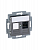 Розетка компьютерная Levit RJ45 кат.5E с заглушкой сталь ABB 2CHH295117A6069