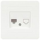 Розетка компьютерная 1-м СП Style 7-303-01 RJ45 бел. Intro Б0060649