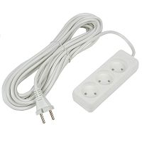 Удлинитель 3х7м без заземл. 10А Ultra S-CU3-7 WHITE бел. Uniel UL-00009986