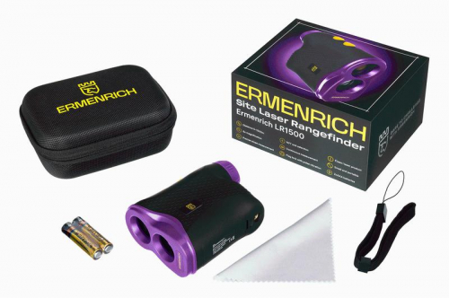 Дальномер лазерный строительный LR1500 фиолет. Ermenrich 84085 фото 2