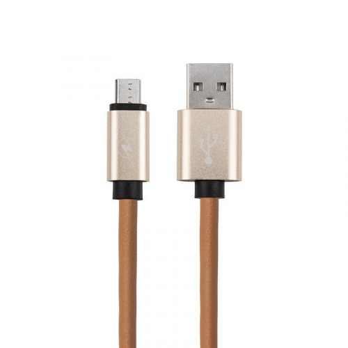 Кабель USB micro USB эко-кожа 1м корич. Rexant 18-4231 фото 3