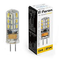 Лампа светодиодная LB-420 2Вт JC 2700К G4 12В FERON 25858