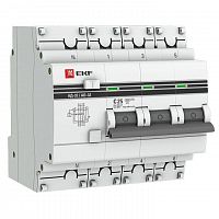Выключатель автоматический дифференциального тока 4п C 25А 100мА тип AC 4.5кА АД-32 защита 270В электрон. PROxima EKF DA32-25-100-4P-pro