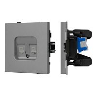 Розетка компьютерная 2-м SCT-TENDO-MPC2-PL-GR RJ45 кат.6 механизм Arlight 054102