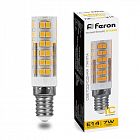 Лампа светодиодная LB-433 7Вт JCD 2700К E14 230В FERON 25898
