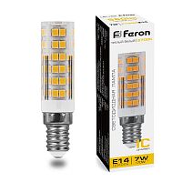 Лампа светодиодная LB-433 7Вт JCD 2700К E14 230В FERON 25898