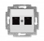 Розетка информационная Levit двойная 2хRJ45 кат. 5e сер. ABB 2CHH295118A6016