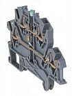 Блок клеммный Viking3 4кв.мм шаг 5мм 2 яруса с диодом Leg 037255